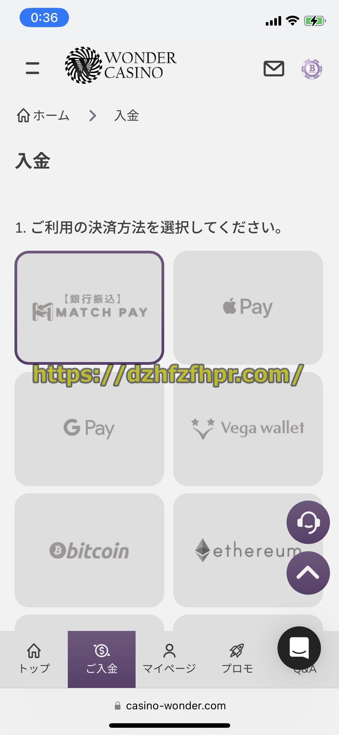 ワンダーカジノ
